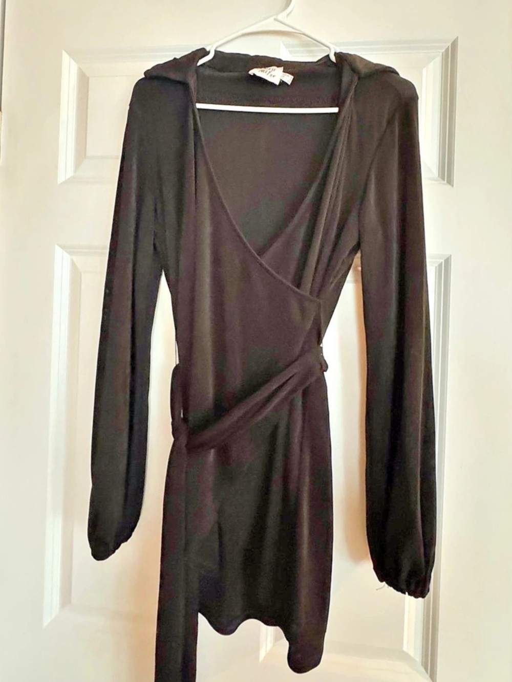 Princess Polly Black Wrap Mini Dress Size XXS Like New